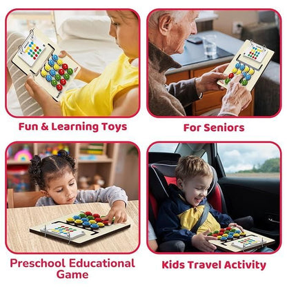 Colour Coder - Kids Montessori Slide Puzzle Game Color & Pattern Matching Learning Toys for Kids